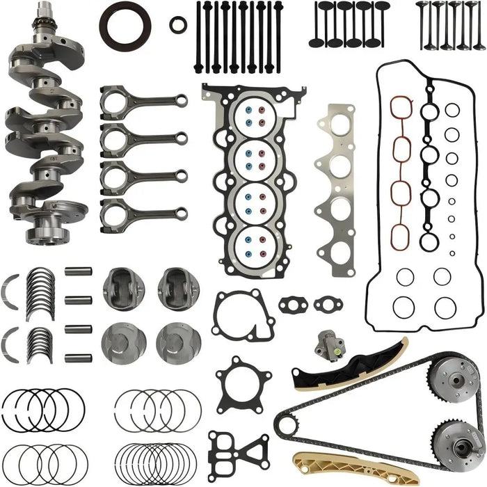 1.6 G4FD Engine Overhaul Rebuild Kit w/Head Gasket Set Timing Chain Kit Crankshaft Pistons Connecting Rod Fit For Hyundai Accent Veloster For Kia Soul Rio 1.6L 2012-2017 23510-2B000 20910-2BB03