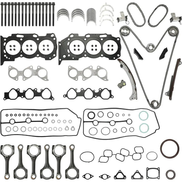 1GRFE 4.0L Engine Rebuild Kit Timing Chain Connecting Rods Bearings & Full Gasket Set