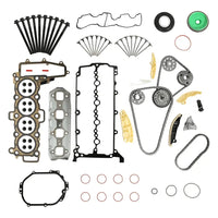 204DTA 204DTD AJ20D4 Full Gasket Set Timing Chain Kit Intake/Exhuast Valve Fit For Jaguar E-PACE X540 XE X760 Land Rover Discovery V Range Rover Sport Evoque 2.0T Diesel 2014-2020