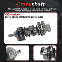 G6DH 3.3L Full Engine Rebuild Kit Crankshaft Piston Rod Bearings Valves