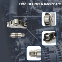 24Pcs Intake & Exhaust Lifters With Rocker Arms Fit For Chrysler Pacifica Dodge Durango Jeep Wrangler Grand Cherokee Ram ProMaster 1500 3.6L 2016-2024 5047896AD 5047979AA 05184296AH 68245463AA