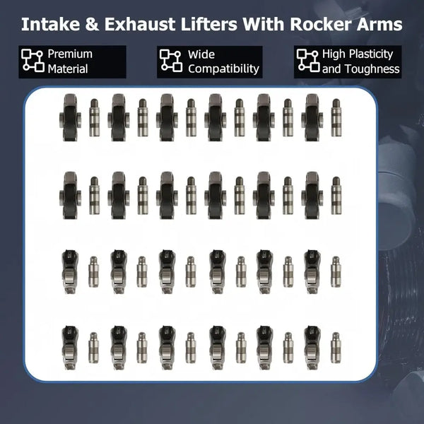 24Pcs Intake & Exhaust Lifters With Rocker Arms Fit For Chrysler Pacifica Dodge Durango Jeep Wrangler Grand Cherokee Ram ProMaster 1500 3.6L 2016-2024 5047896AD 5047979AA 05184296AH 68245463AA