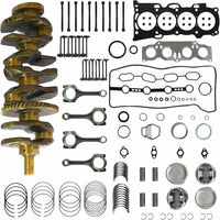 2AZ-FE 2.4 Engine Rebuild Kit With Piston Kit Crankshaft & Connecting Rods & Main Rod Bearings 2001-2015 | Fit For Toyota Highlander RAV4 Corolla XRS Matrix S Scion tC xB 2.4L Replace#13401-28030