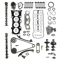 2AZFE Engine Overhaul Kit w/2Pcs Camshafts Timing Chain Kit Water/Oil Pump & Head Gasket Set Valves Fit For Toyota Camry/Highlander/RAV4/Solara 2001-2006 (OE:13502-0H030 13050-0H030)