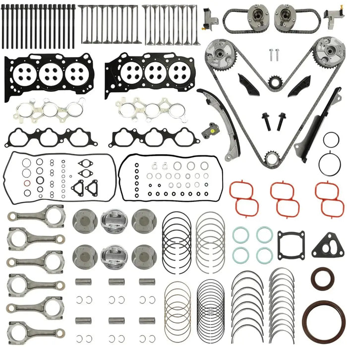 2GR-FE Engine Overhaul Rebuild Kit Head Gsket Set Timing Chain Kit & VVT Connecting Rod Piston Valves Bearing Fit for Toyota Highlander Sienna Camry RAV4 Avalon Venza Lexus ES350 RX350 3.5L 2005-2015
