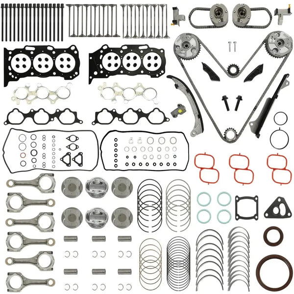 2GR-FE Engine Overhaul Rebuild Kit Head Gsket Set Timing Chain Kit & VVT Connecting Rod Piston Valves Bearing Fit for Toyota Highlander Sienna Camry RAV4 Avalon Venza Lexus ES350 RX350 3.5L 2005-2015