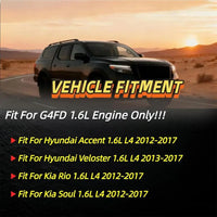 G4FD 1.6L Full Engine Rebuild Kit Crankshaft Pistons Timing Chain Hyundai Accent Veloster Kia Rio Soul