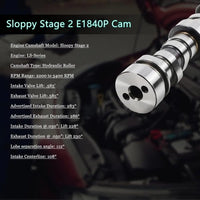 E1840P 5.3 Sloppy Stage 2 Camshaft Kit W/NON/AFM DOD Lifter Springs Pushrods & Timing Cover Gaskets Fit For GM Chevy GMC Envoy Buick 4.8L 5.3L 6.0L 6.2L Gen 3/4 Truck/SUV LS V8 Engine 1997-2013