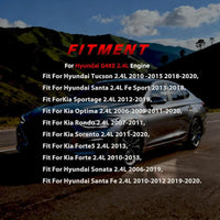 G4KE 2.4L Engine Overhaul Rebuild Kit Crankshaft & Connecting Rods Piston Kit Fit for Hyundai Kia Azera HG Grandeur TG Santa Fe Sonata Sportage Rondo Sorento 2.4L 2013-2019 23111-2G200 23111-2G230
