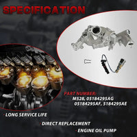 3.6 Pentastar Engine Rebuilt Kit with Timing Chain Set & Oil/Water Pump 2011-2016 | Fit For Chrysler 200 300 Dodge Challenger Ram 1500 Jeep Grand Cherokee 3.6L Replace#HS26541PT CS26541