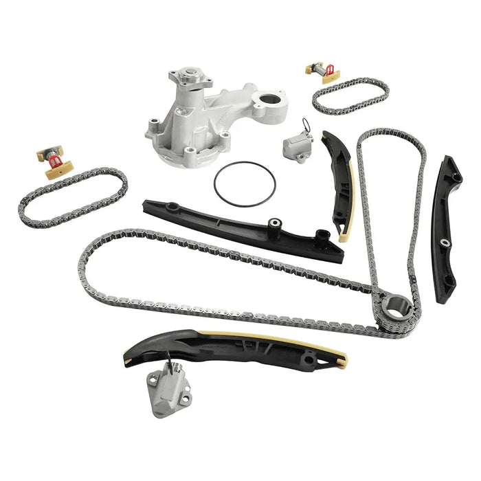 31036S Timing Chain Kit w/Water Pump For Ford F150 2011-2013 Mustang 2011-2014 5.0L 302CID V8 Coyote Engines BR3Z-6L266-F BR3Z-6K254-B FR3Z-6K255-B BR3Z8501H BR3Z8501C AW6701