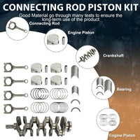 G4KE 2.4L Engine Overhaul Rebuild Kit Crankshaft & Connecting Rods Piston Kit Fit for Hyundai Kia Azera HG Grandeur TG Santa Fe Sonata Sportage Rondo Sorento 2.4L 2013-2019 23111-2G200 23111-2G230