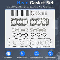 VQ40DE 4.0 Timing Chain Kit Water & Oil Pump Head Gasket Set w/Bolts & Piston Ring Set Fit For Nissan Frontier Pathfinder Xterra NV1500 2500 3500 Suzuki Equator 4.0L V6 2005-2015 HS26370PT 13091-ZK00A