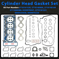 Engine Overhaul Cylinder Head Gasket Set W/Head Bolt Timing Chain Kit & Camshaft Adjuster Con-Rod & Main Bearing Fit For Mercedes M271 W203 W204 E250 C250 C200 SLK200 SLK250 1.8L 2012-2015
