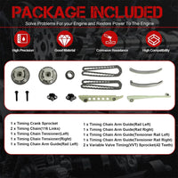 9-0387SKVVT Timing Chain Kit with VVT Sprockets Ford Mustang F150 Explorer 4.6L 3V V8