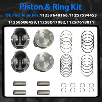 N20 Head Gasket Set W/Head Bolts Intake & Exhuast Gasket Set Piston Kit Rod & Main Bearing Fit For BMW 125i 320i 328i 428i 528i X1 X3 Z4 F30 F10 F25 E89 2.0L L4 D20 2010-2017