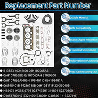 21mm Piston Con-Rods Set Head Gasket Kit Fits for Audi VW 2.0 08-17