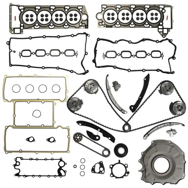 508PS AJ133 5.0L Engine Overhaul Rebuild Kit Head Gasket Set Timing Chain Kit & VVT Fit for Land Rover Range Rover Jaguar F-Pace XK/XKR/XKR-S Xeyo 2014-2020 LR032048 LR072638 LR078819