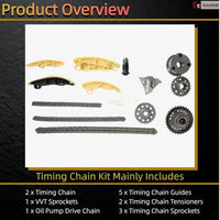 204DTA 204DTD AJ20D4 Full Gasket Set Timing Chain Kit Intake/Exhuast Valve Fit For Jaguar E-PACE X540 XE X760 Land Rover Discovery V Range Rover Sport Evoque 2.0T Diesel 2014-2020