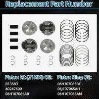 21mm Piston Con-Rods Set Head Gasket Kit Fits for Audi VW 2.0 08-17
