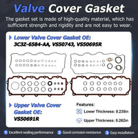 6.0 Head Gasket Set (18mm) MLS W/Head Bolts HSU26374 26374PT ES72229 | Fit For Ford F250 F350 F450 F550 E350 E450 Super Duty E350 Club Wagon Excursion 6.0L Powerstroke Diesel Turbo 2004-2010