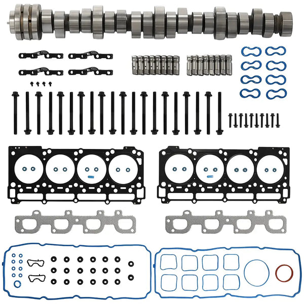 Complete 6.4L Hemi repair set includes MDS lifters, camshaft and head gaskets. Fits 2011-2020 Dodge Jeep Grand Cherokee.