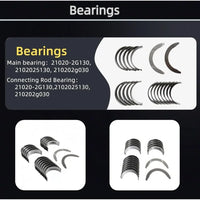 G4KH Engine Rebuild Kit Crankshaft Connecting Rod Bearings Set for Hyundai Sonata Santa Fe Genesis Kia Optima Sportage 2.0T L4 Gas 2011-2016 71RZ6-2GF00 231112g400 23510-2G440 23040-2G400