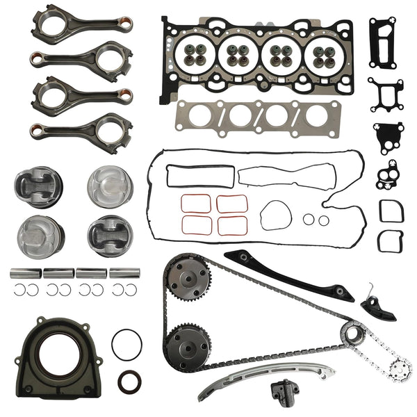 GPQ 204PT 2.0L Engine Timing Chain VVT Gear Piston Kit for Land Rover Jaguar 11-19