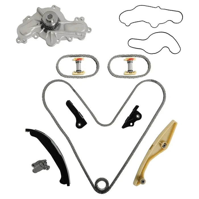 9-0738S 3.5 3.7 Timing Chain Kit W/Water Pump Fit For Ford Edge Explorer Taurus Police Taurus Flex Lincoln MKS MKZ MKX Continental 3.5L 3.7L 2011-2019 AW6348 AA5Z8501C BL3Z-6268-A AT4Z-6268-A