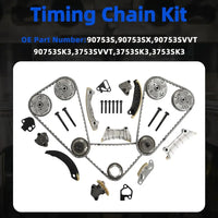 9-0753S Timing Chain Kit w/VVT Sprockets Fit For GM 3.0L 3.6L 2007-2016 | For Chevrolet Equinox For GMC Acadia For Cadillac CTS SRX For Buick Enclave 3.0L 3.6L 2007-2016 9-0753S 12606653 12626161