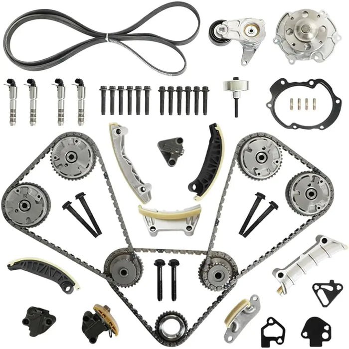 9-0753S Timing Chain Kit VVT Sprocket Valve Water Pump Serpentine Belt Kit Buick Enclave GMC Acadia