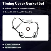 Timing Chain Kit Gasket Set w/Water Pump Oil Pump For GM 2.2 2.4L 2010-2017 | For Chevy Equinox Malibu For Buick Regal Lacrosse For GMC Terrain 2.2 2.4L 2010-2017 SKHS26517PT 9-4201S 12585226 12582069