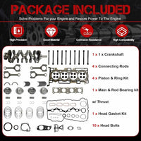 G4KJ 2.4 Engine Rebuild Overhaul Kit For Hyundai Kia 2.4L 2015-2022