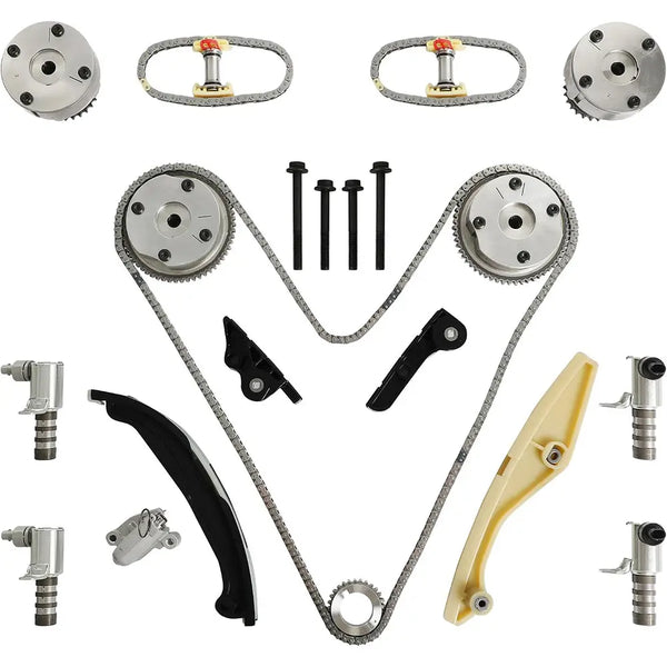 90738S Timing Chain Kit VVT Sprocket Solenoid Ford Edge Explorer Mustang Lincoln MKX 3.5 3.7 Ti-VCT