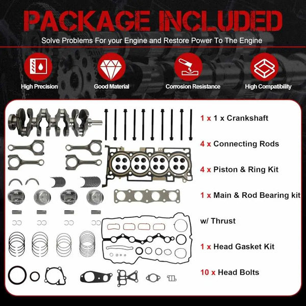 G4KJ 2.4 Engine Rebuild Overhaul Kit For Hyundai Kia 2.4L 2015-2022