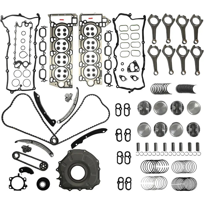 AJ133 508PS 5.0L V8 Overhaul Kit Timing Chain Piston Conrod Bearing Jaguar Land Rover