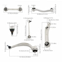 YIDEZU Front Left Lower‑Forward Control Arm, OE#4M0407151D, forged aluminium suspension control arm for 2017 Audi Q7, 2018 Porsche Cayenne Turbo. Direct OE replacement, with rubber‑metal bushings, without ball joint. Fix clunking noise & unstable handling. Please verify VIN & OE number before ordering.