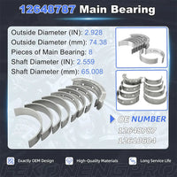 GM 3.6L V6 Ecotec Connecting Rod Piston Bearing Kit 12590584 Buick Enclave GMC Acadia