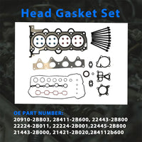 G4FD 1.6L Full Engine Rebuild Kit Crankshaft Timing Chain Hyundai Elantra Kia Forte Rio
