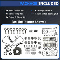 AJ133 508PS 5.0L V8 Overhaul Kit Timing Chain Piston Conrod Bearing Jaguar Land Rover