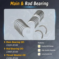 G4NC 2.0L Full Engine Rebuild Kit Crankshaft Piston Rod Bearings Valves