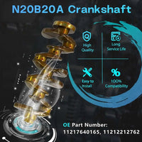 N20B20A Engine Rebuild Overhaul Kit with Crankshaft & Timing Chain Kit & Piston Kit 2009-2018 | Fit for BMW 328i 428i 528i xDrive28i 2.0T