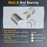 Crankshaft w/Connecting Rod & Piston Bearing Kit