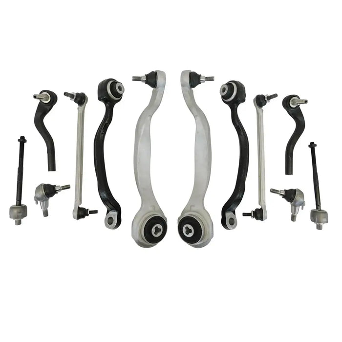 YIDEZU 12‑piece front suspension control arm kit for Mercedes‑Benz W212 E250 / E400 RWD Sedan (Built thru 10/17/13). Direct bolt‑on OEM‑spec replacement. Made of steel & aluminum, fixes clunking noise, loose steering and uneven tire wear. 3‑year manufacturer warranty. Verify VIN, build date and OE numbers before ordering.
