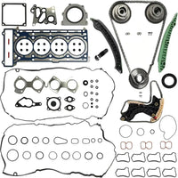 Engine Timing Chain Kit w/Camshaft VVT Sprockets & Head Gasket Set Fit For Mercedes-Benz M271 W204 C180 C200 C250 E200 E250 SLK200 SLK250 1.8L 2009-2016 2710501500 2710161520 0009931078