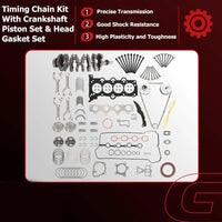G4FJ 1.6 Turbo Full Overhaul Kit Crankshaft Piston Timing Chain Kia K3 Sportage Hyundai Elantra
