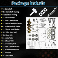 G4NC 2.0L Full Engine Rebuild Kit Crankshaft Piston Rod Bearings Valves