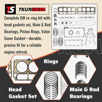 LS Gen III 4.8L 5.3L Full Gasket Bearing Piston Ring Kit Silverado Sierra Yukon