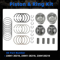 G4NC 2.0L Engine Rebuild Kit Crankshaft Piston Rod Bearings Valves