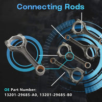 2AZ-FE 2.4 Engine Rebuild Kit With Piston Kit Crankshaft & Connecting Rods & Main Rod Bearings 2001-2015 | Fit For Toyota Highlander RAV4 Corolla XRS Matrix S Scion tC xB 2.4L Replace#13401-28030
